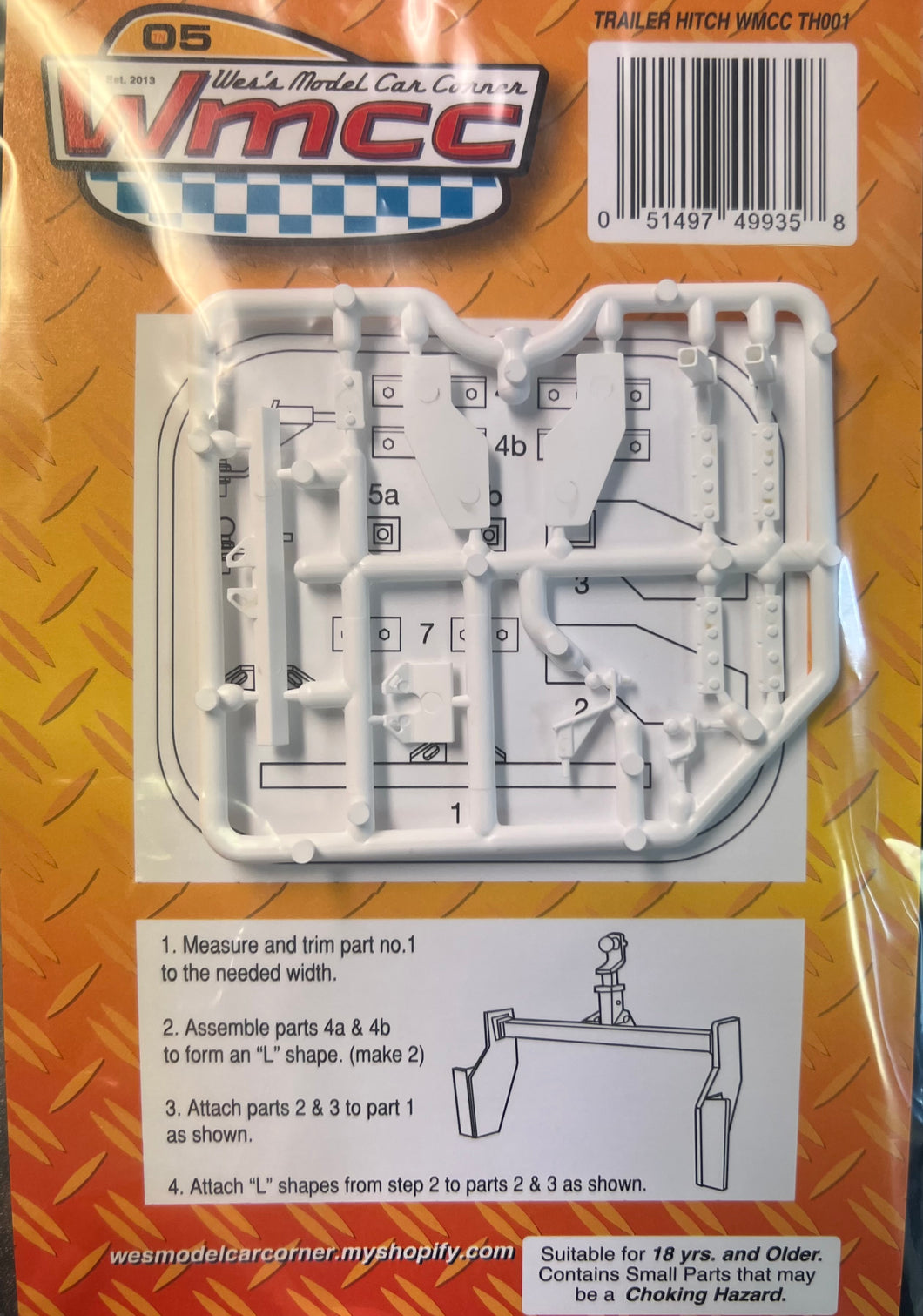 WMCC ATH-1 Auto Trailer Hitches 2 per pack 1 each. See description below and display picture for possible ways of assembling.