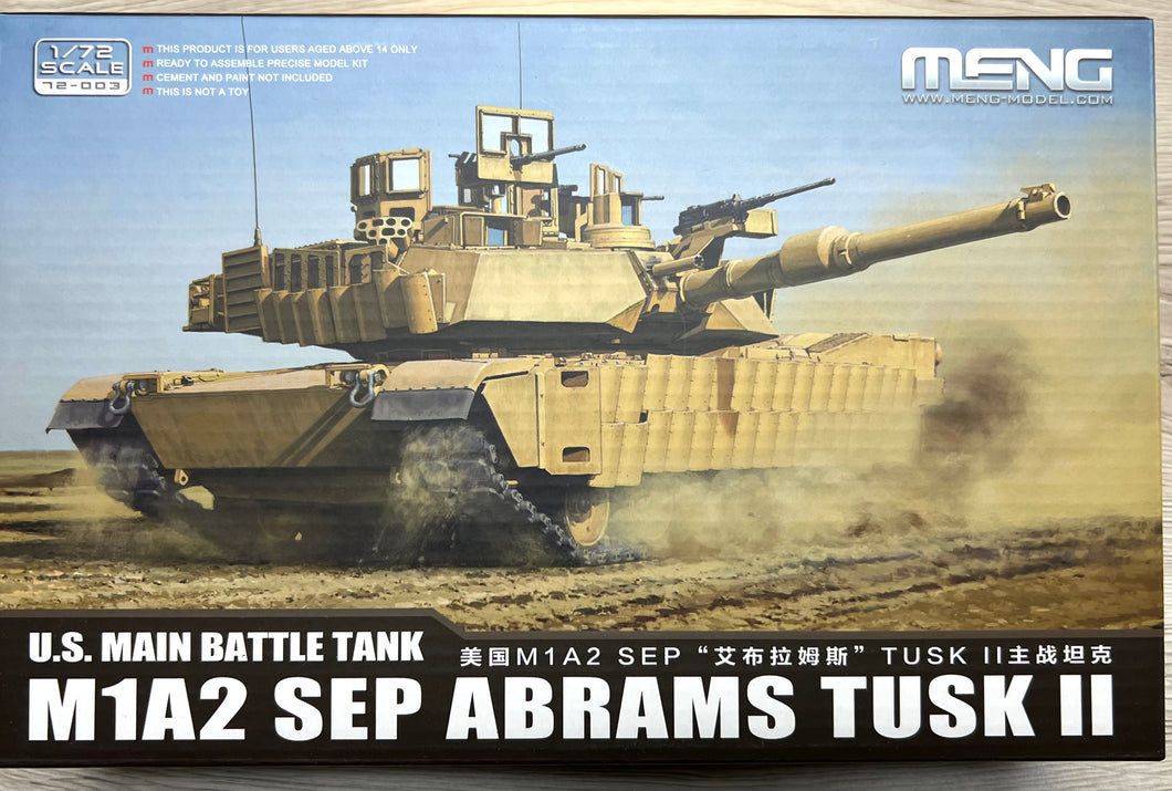MENG # 72003 US M1A2 SEP Abrams Tusk II Main Battle Tsnk