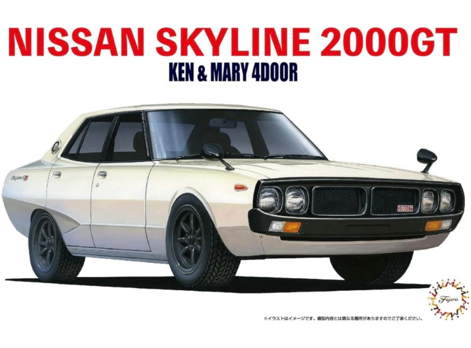 Fujimi #4716 1972 Nissan Skyline 2000 GT Ken & Mary 4dr