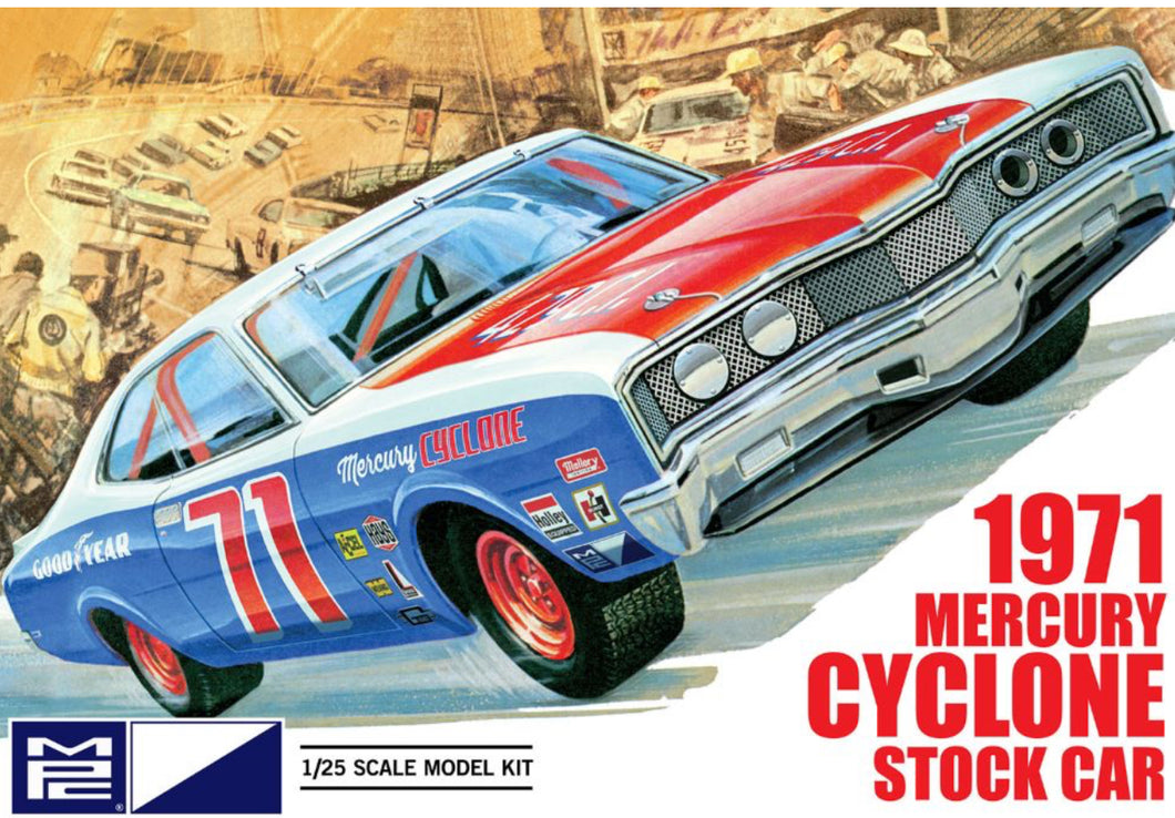 Preorder Oct/Nov Release  MPC#1023 ‘71 Mercury Cyclone stock car kit