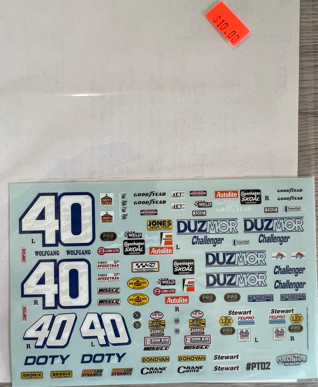 Porch Time Designs #PT02 #40 Sprint Car Decals