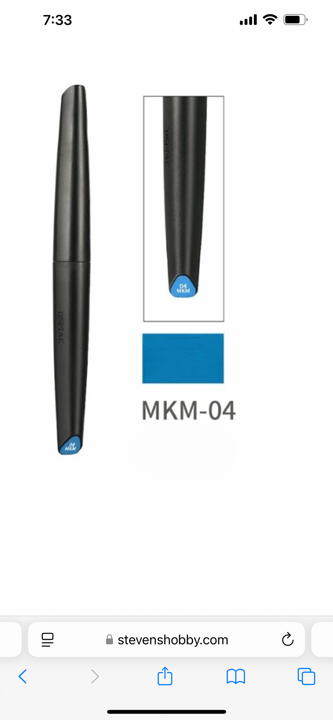 DSPIAE MKM 04 Metallic Blue soft tip acrylic paint marker