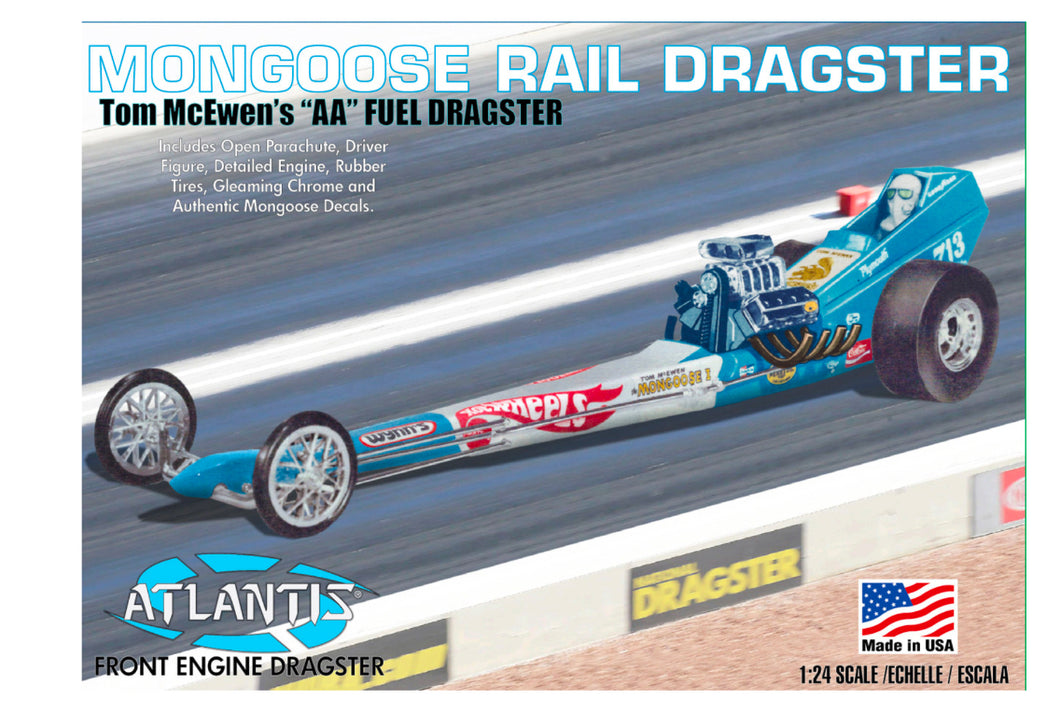 Atlantis #5695 1/24 scale Tom Mongoose McEwen front engine dragster