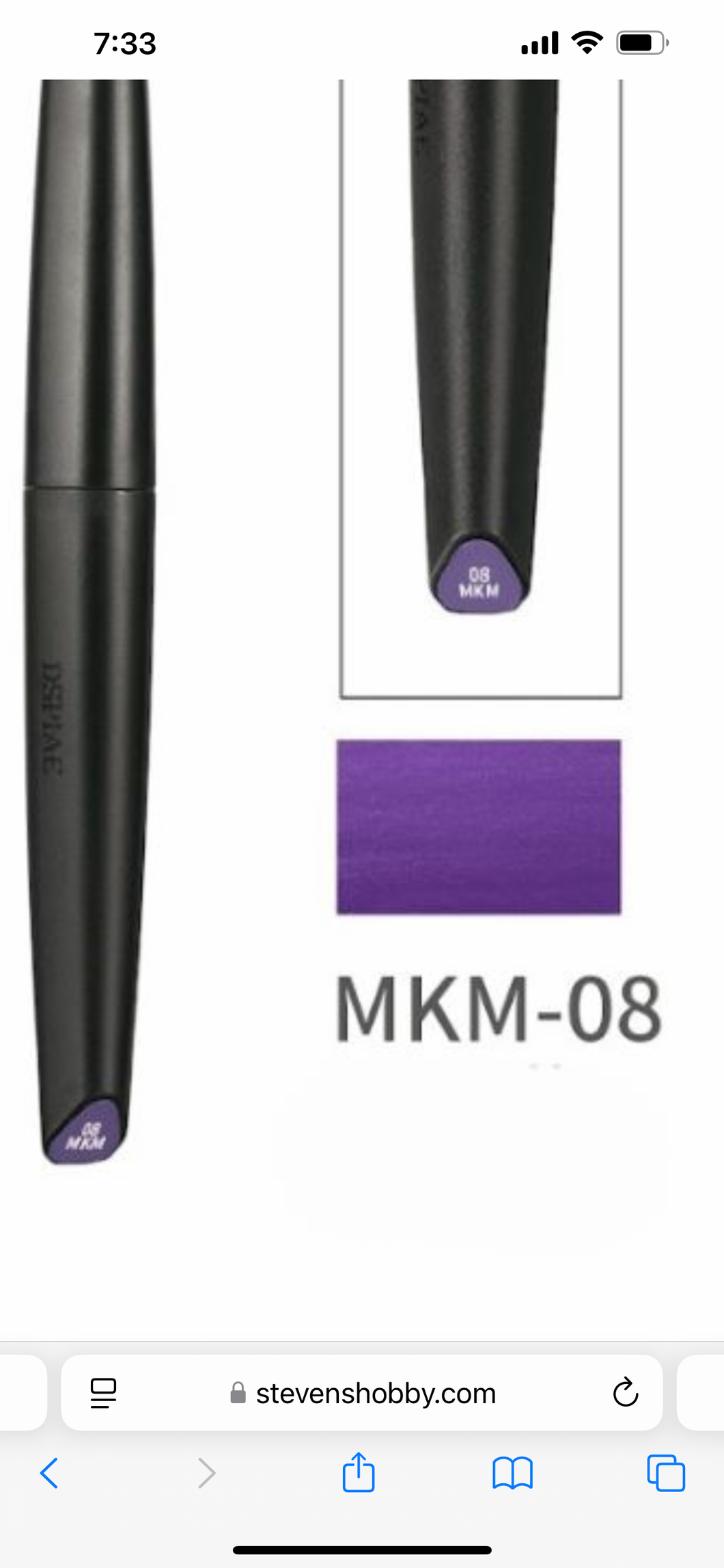 DSP MKM 08 Metallic Purple soft tip acrylic paint marker