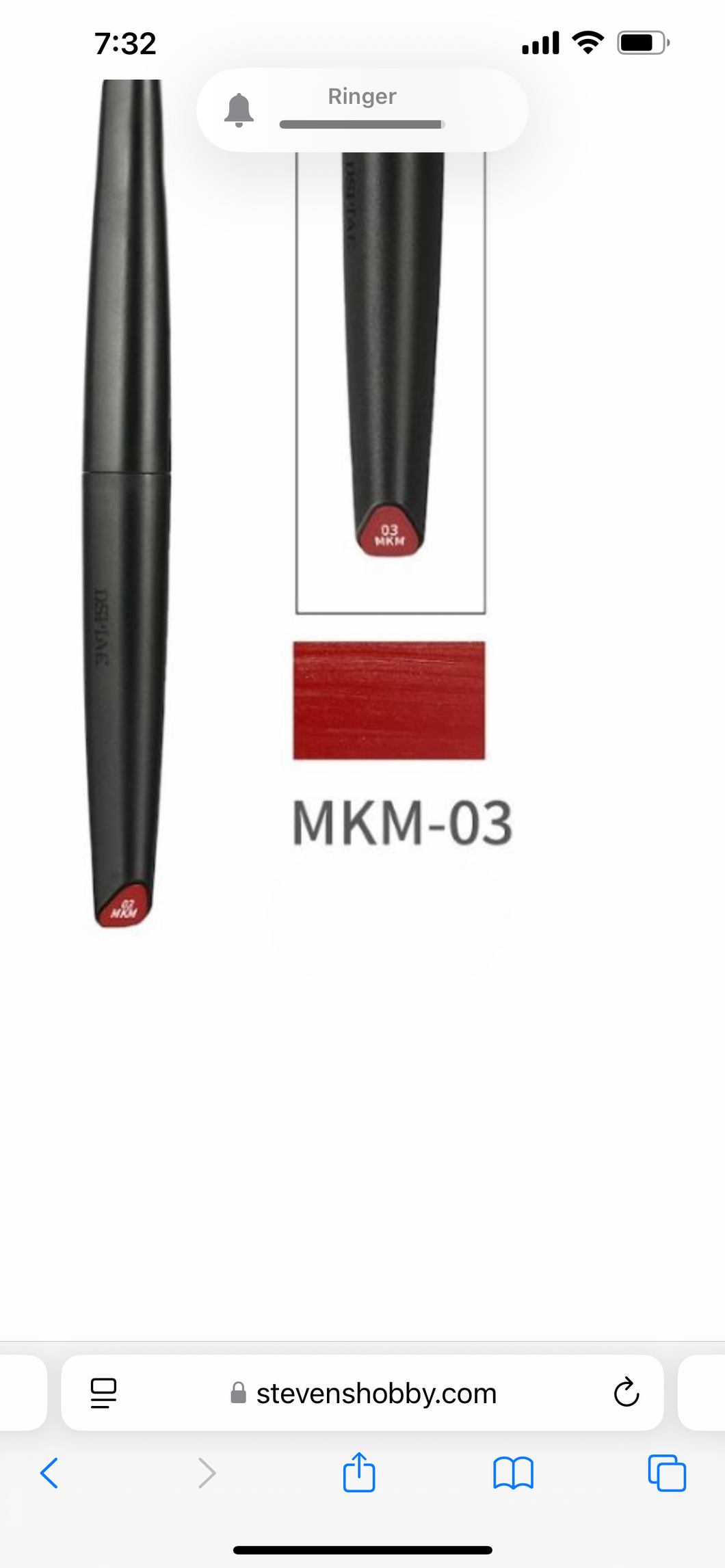 DSPIAE MKM 03 Metallic Red soft tip acrylic paint marker