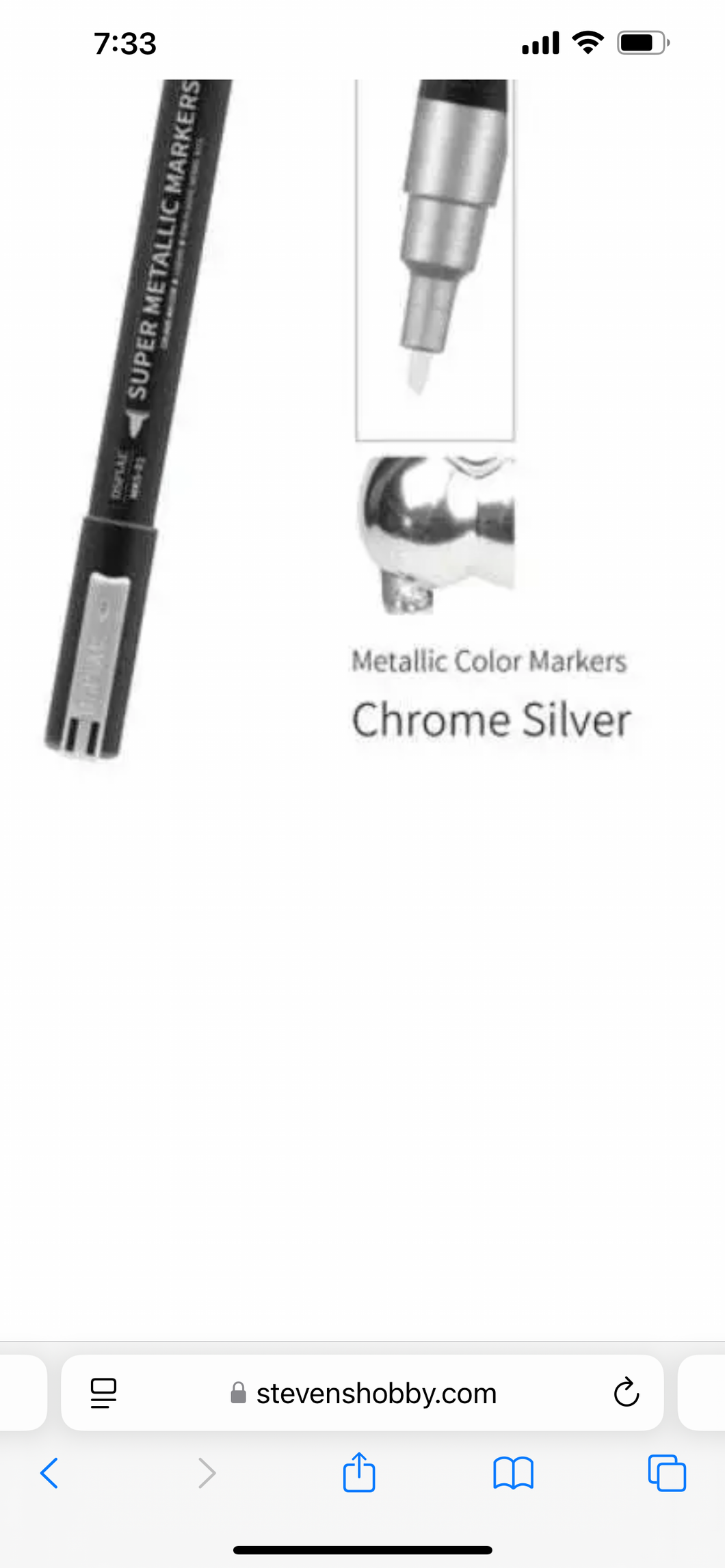 DSPIAE MKS01 Super Metallic Chrome Silver dual tip acrylic paint marker