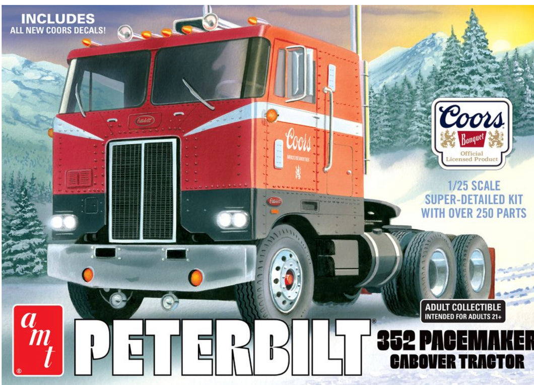 AMT #1375 1/25scale Coors Beer Peterbilt 352 Pacemaker COE