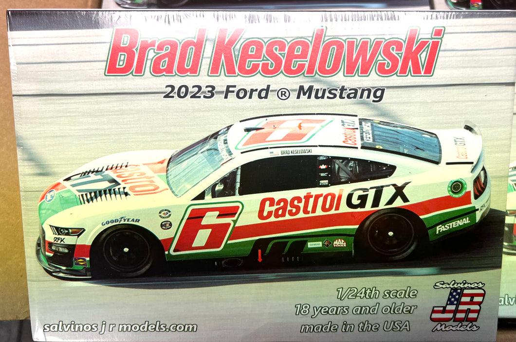 Salvinos JR Models #RFF2023BKP #6 Brad Keselowski Castrol GTX mustang