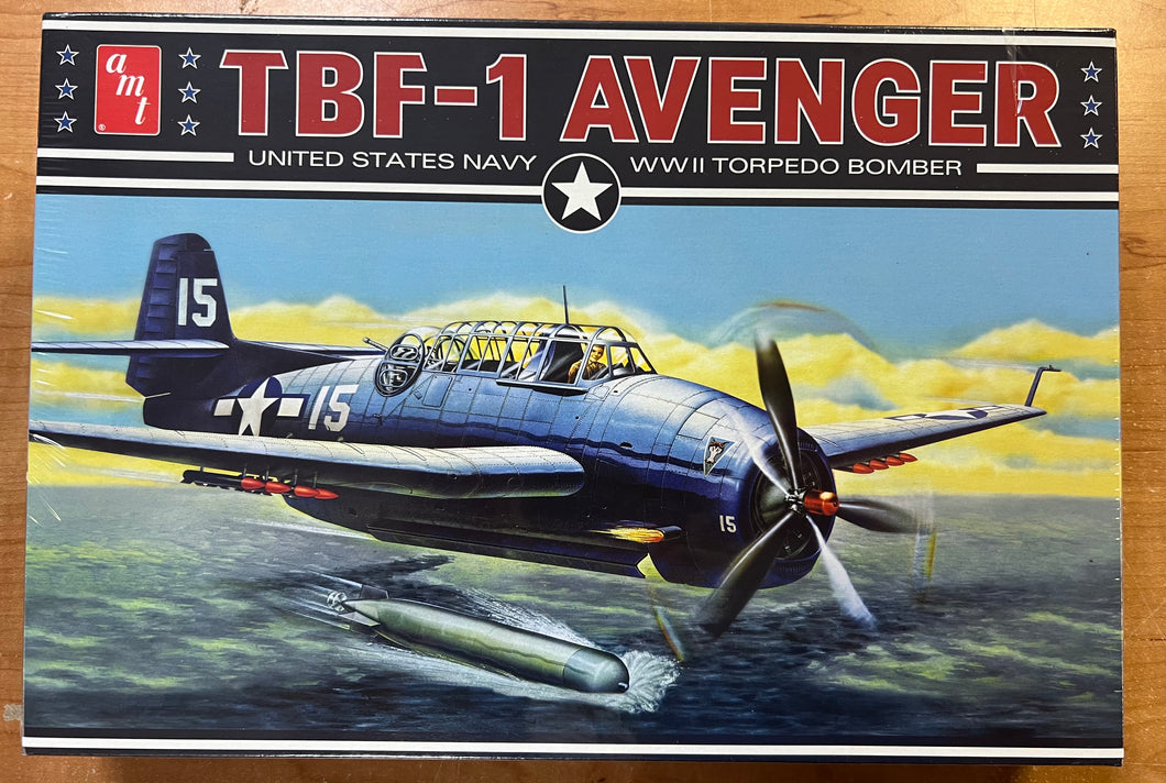 AMT #1377 TBF1 Avenger USN WWII Torpedo Bomber