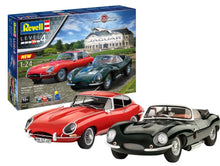 Load image into Gallery viewer, Revell Germany #5667 Jaguar XK-SS &amp;E-Type 100th Anniversary Set with paint and cement
