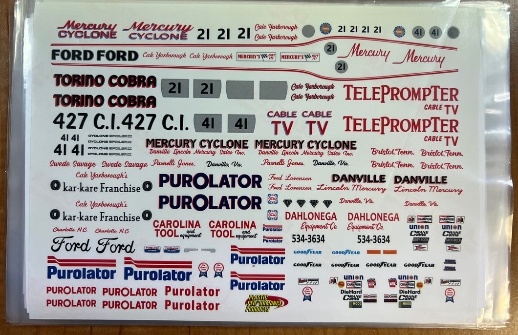 Decals - Wood Brothers Sport Sheet