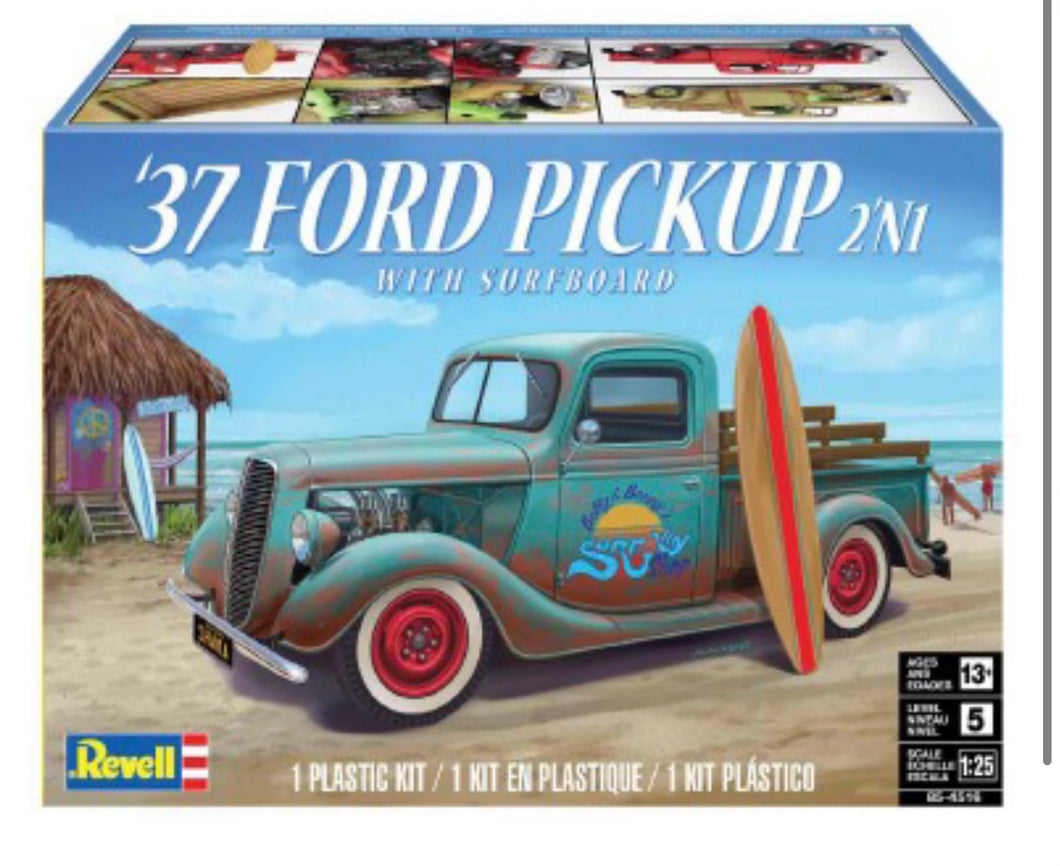 Revell ‘37 Ford Pickup 2 ‘n 1 with Surfboard #4516