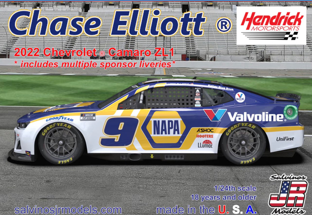 Salvinos JR #2022CEM Chase Elliott 2022 Chevy Camaro ZL1 Multi Sponsor Liveries