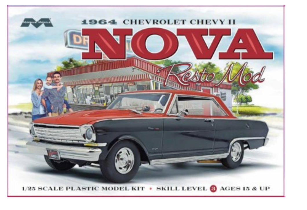 Moebius #2321 64 Chevy II Nova Resto Mod