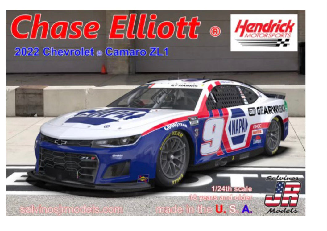 Salvinos JR 2022 Chase Elliott Patriotic Chevy Camaro